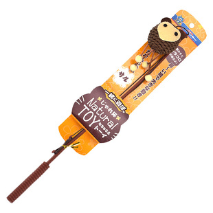 日本DoggyMan多格漫自然风逗猫棒 发声逗猫杆天然猫玩具多款可选