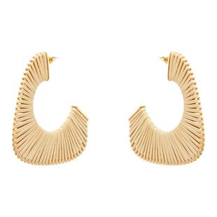 CREMAISH 半环皮编耳针 牛皮编织高级感轻奢气质小众设计耳饰耳钉