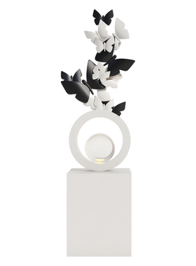 现代简约蝴蝶水晶家居装饰品