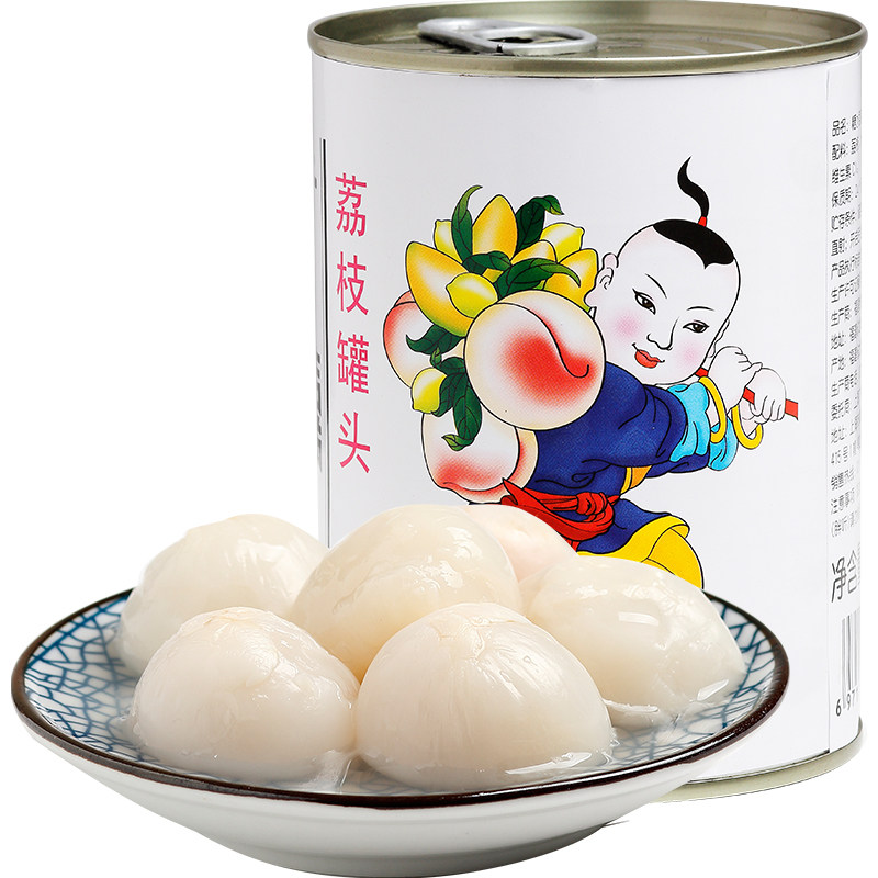 广禧优品糖水荔枝罐头 整箱开罐即食新鲜水果葡萄罐头珍珠奶茶用