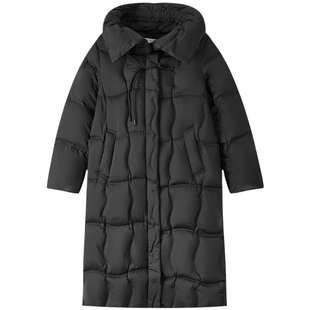 爱居兔新中式翻领羽绒服女冬季新款经典时尚长款保暖外套