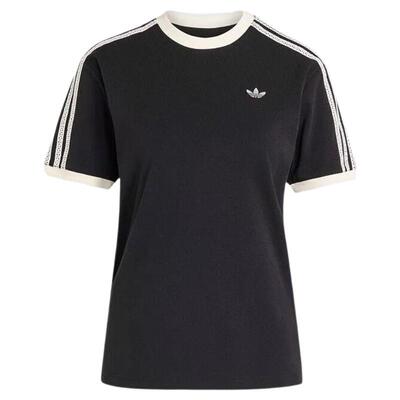 Adidas阿迪达斯三叶草2026夏女复古三条纹休闲运动短袖T恤 KY8127