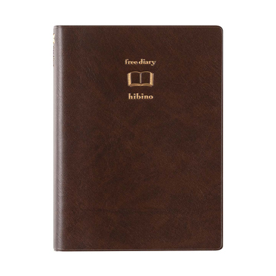 日本MIDORI手帐本hibino一日两页手帐自填日期日程规划记事本不限日期手帐本A6效率手册笔记本本子