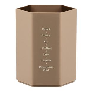 六角方形简易笔筒收纳盒学生书桌面办公室简约风格大气铅笔桶高颜值创意个性好看的小转笔筒北欧宿舍用品大全