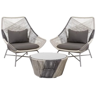 户外桌椅组合2025新款露台休闲区室外庭院花园阳台小茶桌藤椅躺椅