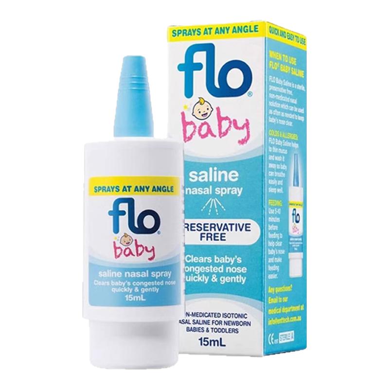 澳洲FLO Baby婴幼儿童生理海盐水鼻喷液 flobaby鼻塞无菌洗鼻喷雾