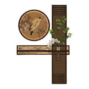 宋代宋式美学水培绿植玄关感应挂画布置装饰画中古风走廊禅意壁画