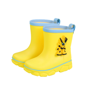 儿童中筒防滑防水加绒卡通雨靴