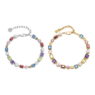 ASAPROCKY多巴胺彩色锆石贝珠链