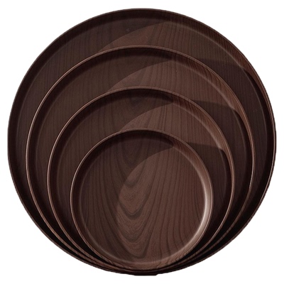 JOJO'SLIFEPD仿木纹托盘圆形盘
