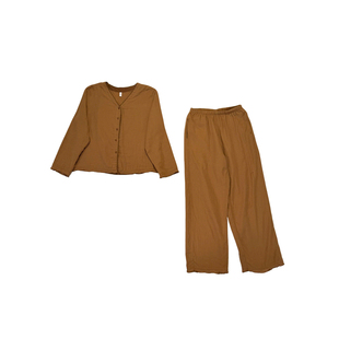 【焦糖漫眠】2026新款秋冬舒适纯棉甜美女士家居服套装纯色女睡衣