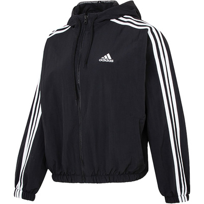 阿迪达斯新款女子休闲连帽外套