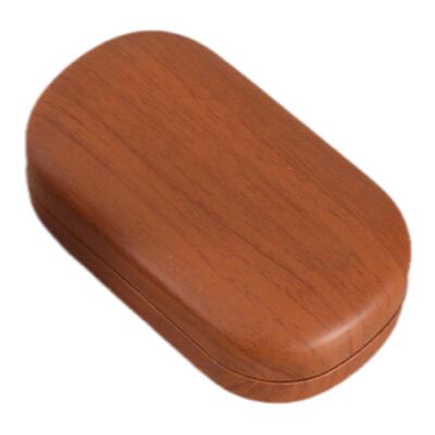 隐形眼镜盒便携木纹伴侣盒