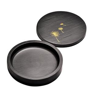 砚台带盖专用天然歙砚文房四宝端砚墨碟墨池砚池成人学生墨盘墨盒