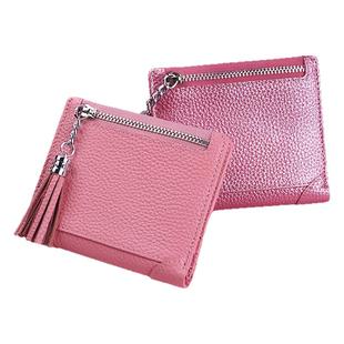 2021新款女士钱包 女真皮短款简约搭扣薄款多功能牛皮钱夹皮夹子