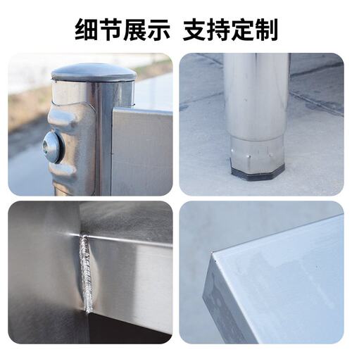 不锈钢拉门工作台 不锈钢加厚操作台  厨房操作拉门打荷台