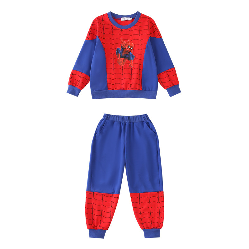 蜘蛛侠儿童衣服男童春秋套装幼儿园角色扮演cos服万圣节表演服装