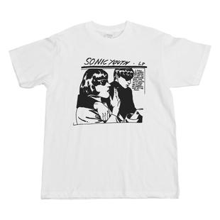 Sonic youth音速青年乐队摇滚绿洲舌头oasis枪花涅盘白长短袖t恤