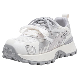 星期六厚底老爹鞋女2026春季新款软底运动休闲鞋显脚小百搭增高鞋