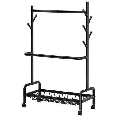 出租房专用落地挂衣架小型可移动不占空间衣帽架次净可承重晾衣架