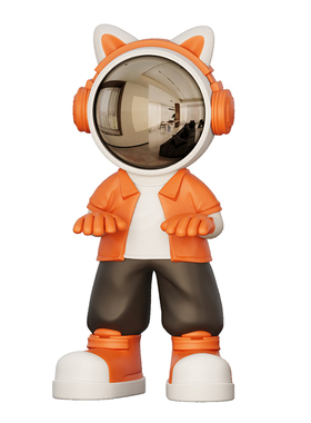 客厅轻奢太空人高颜值宇航员时钟桌面摆件客厅电视柜装饰卧室台式