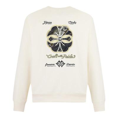 EVISU男士商标和家花刺绣卫衣