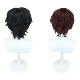 斩神cos 假面小队王面 假发 同款林七夜中分偏分蓬蓬丝短发假发