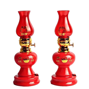 财丁兴旺吉祥灯金玉良缘婚庆LED电池圆柱灯结婚双喜灯家用财神灯