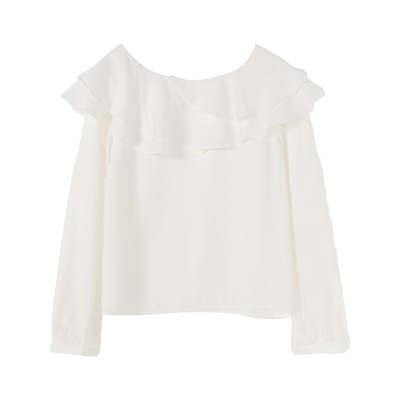 ENJOYME纯色套头长袖衬衫女