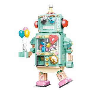 JAKI佳奇积木扭蛋机器人男生礼物益智拼装摆件趣味送女孩生日玩具