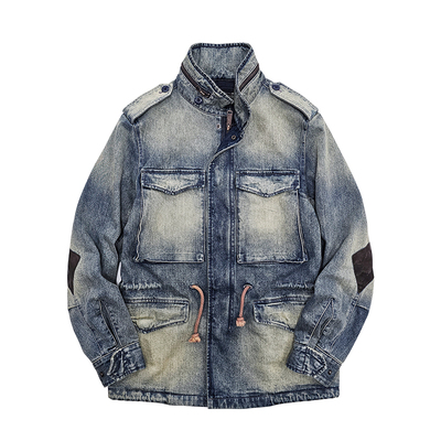 西里布牛仔做旧M65野战夹克外套