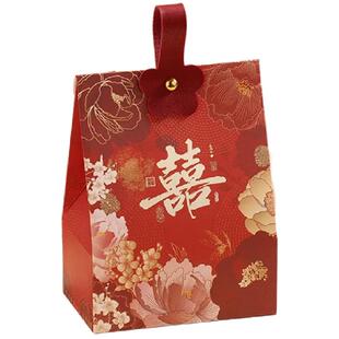 结婚喜糖盒2025新款高级感小众喜糖袋婚礼糖果包装盒空盒伴手礼盒