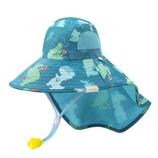 夏季儿童遮阳帽女童太阳帽子棉小孩防晒帽宝宝渔夫帽男童防紫外线