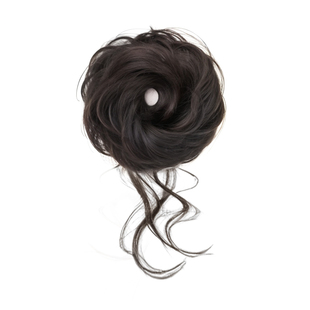 贵气千金丸子头假发发圈盘发神器高颅顶龙须花苞头仿真人发假发包