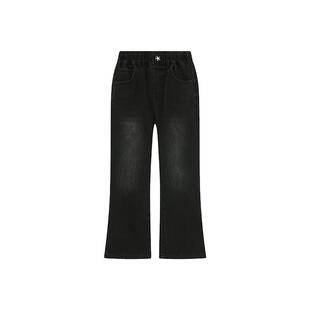 RBIGX瑞比克童装冬季新款复古水洗色加厚保暖潮流喇叭牛仔裤