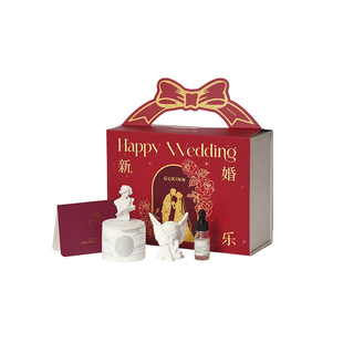 康卡蒂双杯蜡天使香薰礼盒结婚新婚礼物红色蝴蝶结香氛礼盒伴手礼