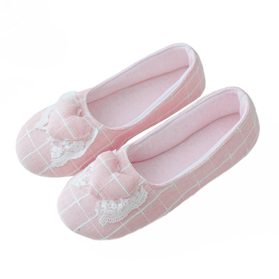 月子鞋秋冬季包跟软底室内家居产后春秋纯棉孕妇产妇地板棉拖鞋女