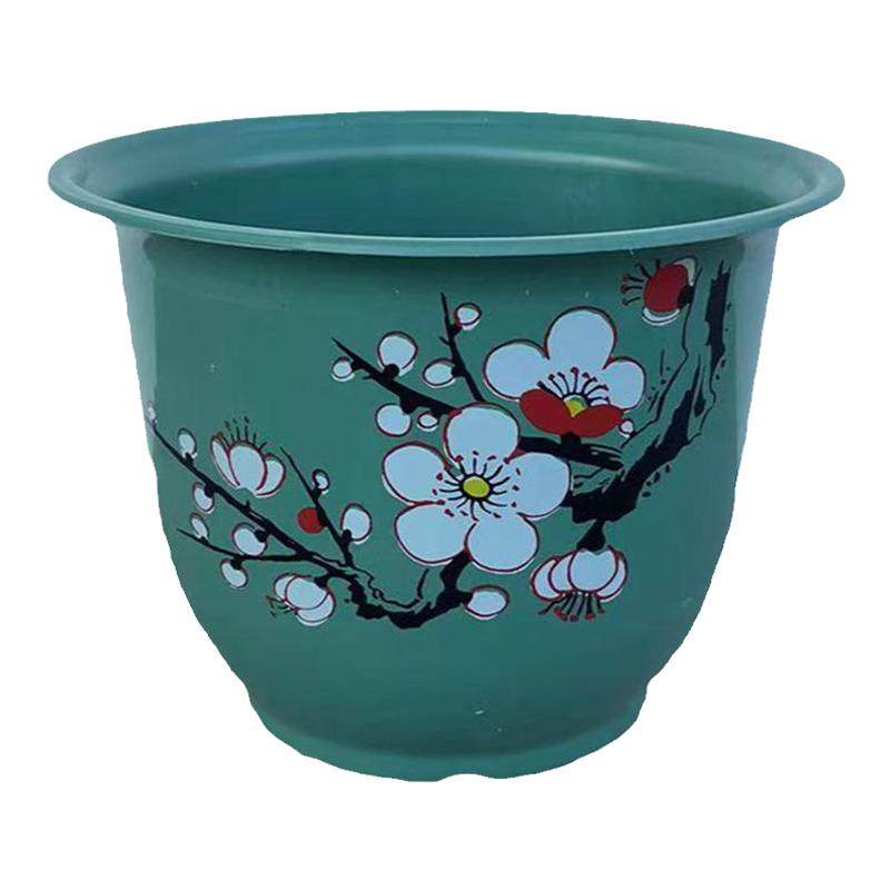 树脂塑料花盆中国风送托盘防瓷盆