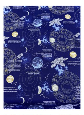 日本进口kokka纯棉宇宙星空布料