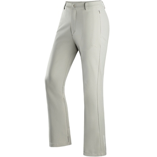 安踏黑色长裤女款秋季轻暖绒修身显腿长直筒微喇西裤子162447503N