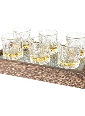 钱道嘉中式冰川纹家用一两白酒杯