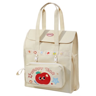 小槑同学【红苹果】补习袋小学生手提袋拎书袋大容量牛津布多功能美术袋作业书包女孩补课包学习班儿童初中生