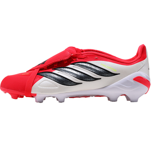 Adidas儿童足球鞋猎鹰PREDATOR中端翻折大鞋舌FG长钉小学生JR7925