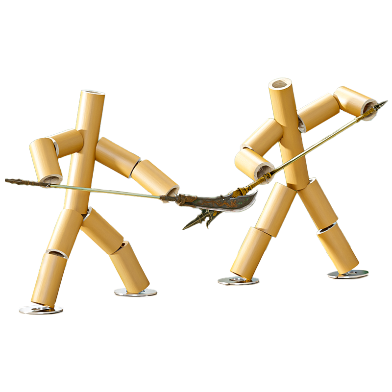 竹节人对战玩具小学六年级必读课外书对战桌擂台豪华竹节人材料包