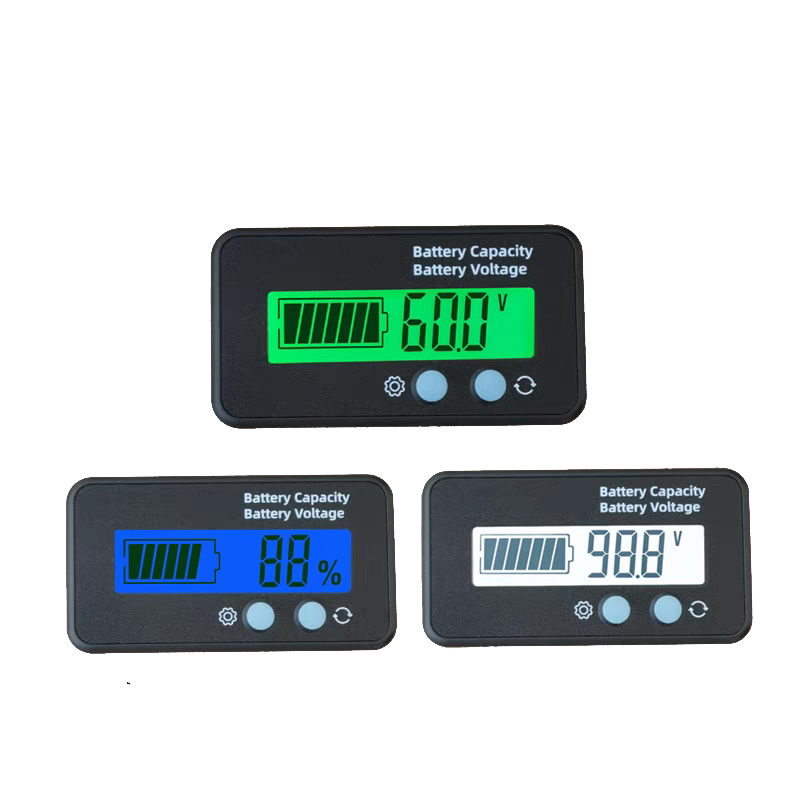 电动车铅酸电池三元锂电池电量显示器12V24V48V60V72V电压电量表