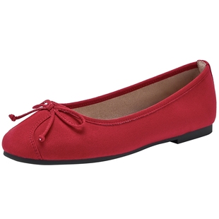 热风平底浅口鞋女鞋2025年秋季新款女士法式通勤简约单鞋配裙子