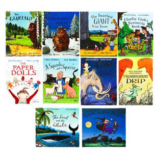 The Gruffalo 咕噜牛英文原版绘本 Julia Donaldson茱莉亚唐纳森绘本10册 附手提袋 Gruffalo's Child 聪明豆 儿童图画故事书