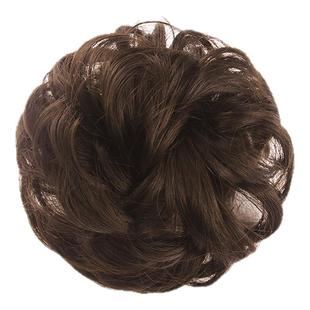 低扎丸子头假发女真发发圈汉服古风发包警懒人盘发神器卷发蓬松