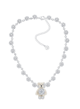 【现货】YVMIN尤目 25AW 宝石花布偶熊珍珠项链 DOUBLEBOO