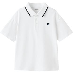 【商场同款】巴拉巴拉男童polo衫儿童短袖t恤夏季童装白色速干衣